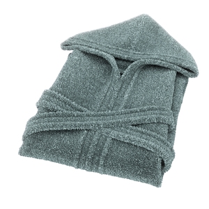 Bagno parigi di alta qualità in cotone 100% Terry accappatoio con cappuccio vari colori-verde salvia taglia L con varie caratteristiche - Product Image 1