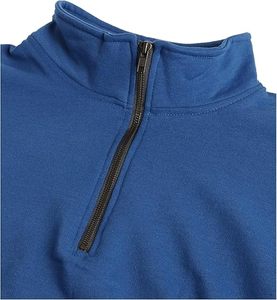 Sudadera con capucha de alta calidad para hombre, de algodón grueso, con media cremallera y estampado en relieve, estilo deportivo - Product Image 6