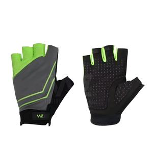Gants de musculation pour entraînement fitness, demi-doigts, en cuir/néoprène, antidérapants, pour la salle de sport - Product Image 1