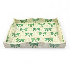 Plateau rectangulaire en nacre naturelle, plateau de service, plateau en coquille pour les collations et les fruits, fabriqué directement au Vietnam - Product Image 1