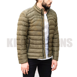Veste d'hiver matelassée pour hommes grandes tailles - Col montant, broderie, imperméable et réversible - Product Image 4
