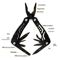 Kit d'outils de survie multifonctionnel 23 en 1, équipement de travail avec lime, ouvre-bouteille, pinces de qualité bricolage pour le camping