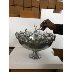 <b>butterfly</b> Design <b>Decor</b> Silver Color Metal Round Shape Chocolate Bowl Dinnerware Bowls Sweet Serving and Display Wholesale Bowls - Product Image 1
