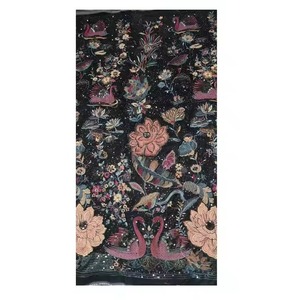 Tissu de broderie de conception unique 44 largeur pour le tissu de mode ethnique disponible à un prix abordable depuis l'Inde - Product Image 2