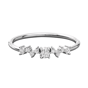 Bague de fiançailles en diamant rond pour elle - Product Image 1