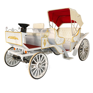 Chariot électrique <span class=keywords><strong>de</strong></span> tourisme <span class=keywords><strong>de</strong></span> luxe sans cheval avec <span class=keywords><strong>barre</strong></span> lumineuse Capacité pour 6 personnes Vitesse 40 Km/h Pneus pneumatiques/solides - Product Image 1