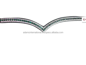 หนังม้าทำจากหนังม้าสายคิ้วคริสตัลระยิบระยับขนาดใหญ่แบบปรับแต่งได้<span class=keywords><strong>3</strong></span>แถว - Product Image 5