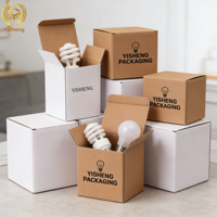 Boîtes en carton ondulé kraft brun et blanc imprimées sur mesure pour l'emballage des pièces d'ampoules LED