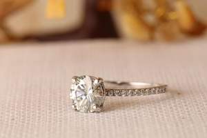 Round Diamond Fancy Engagement Ring for Her - Product Image 4