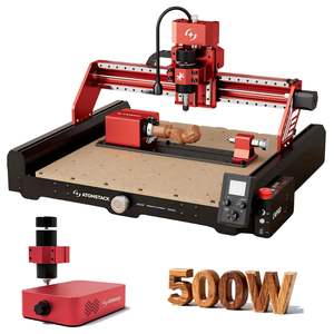 Machine de fraisage CNC ATOMSTACK C4 Pro 200w avec broche SP1 500W, axe rotatif RC1 4ème axe, sculpture en relief 3D pour verre, PCB, métal - Product Image 1