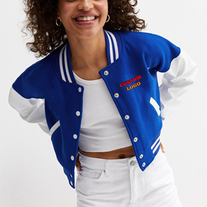 Chaqueta Varsity de Lona Resistente Premium para Mujer, Estilo Nuevo, Logotipo Personalizado, Impermeable, Transpirable, para Invierno - Product Image 6