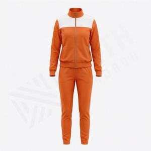Conjunto Deportivo de Dos Piezas para Mujer, Sudadera con Cierre y Pantalones Jogger, Cuello Alto, Ropa Deportiva para Gimnasio - Product Image 1