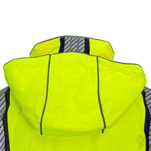 Vente en gros de vêtements de travail de sécurité haute visibilité pour hommes veste en polyester réfléchissant jaune imperméable pour vestes de travail de sécurité - Product Image 3