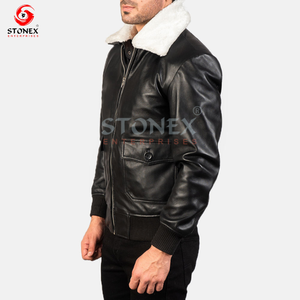 แจ็กเก็ตหนังแฟชั่นสำหรับผู้ชายเสื้อแจ็กเก็ตหนังแฟชั่นผลิตตามสั่ง - Product Image 6