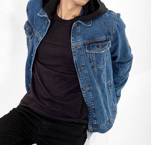 2025 bomber <b>denim</b> jacket custom logo jackets fashion <b>denim</b> jacket men - Product Image 6