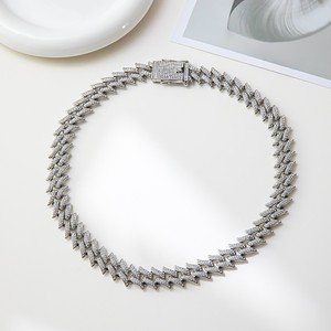 สร้อยคอเพชรโมอิสสีขาว14K สำหรับผู้ชายได้รับการรับรองโดยการตัดเพชรที่ยอดเยี่ยมดีไซน์แบบกำหนดเองสไตล์ฮิปฮอป - Product Image 6