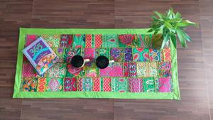 Patchwork indien chemin de Table travail manuel brodé Boho tapisserie lourd décoratif chemin tenture murale décor à la maison chemin de Table - Product Image 3