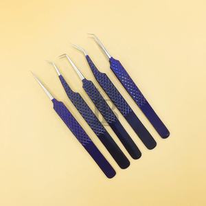 Pinces à cils en acier inoxydable, pinces à cils en vison, étiquette privée, longues, pour extensions de cils, volume, pointe en fibre - Product Image 1