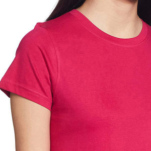 Precio barato Venta caliente camiseta de gimnasio para mujer de alta calidad transpirable estilo deportivo informal verano venta al por mayor cuello impreso liso - Product Image 4