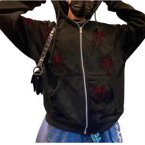 Sweats à capuche avec logo et design personnalisés à bon prix pour hommes Sweats à capuche respirants et personnalisés de base avec strass pour hommes à vendre Fabriqué au Pakistan - Product Image 1