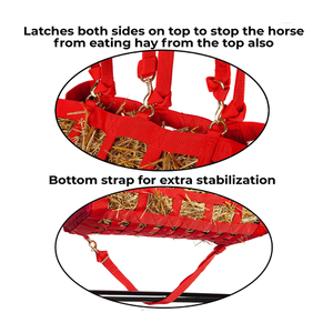 ถุงใส่หญ้าแห้งแบบปรับได้สำหรับม้า,ถุงใส่อาหารสำหรับรถพ่วงและแผงลอยรองรับสายรัด - Product Image 3