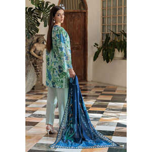 ชุดสูทผ้าลอนปักลายพิมพ์ 3 ชิ้นสำหรับผู้หญิง พร้อมผ้าคลุมไหล่ รุ่น CL-52483 - Product Image 3