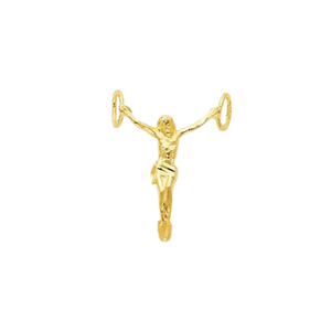 Colgante de cuerpo de Jesucristo chapado en oro amarillo de 14 quilates, diseño de joyería religiosa única para niños con circón, nuevo estilo de moda - Product Image 1