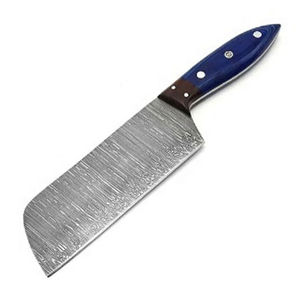 Premium Handmade Damasucs Steel Chef <b>Knife</b> with Other Handle Camping <b>Knife</b> Serrated Edge Clip Point OEM Size - Product Image 2