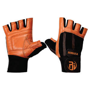 Customized Logo Half-Finger Polyester Lace-Up Weight Lifting <b>Gloves</b> Comfortable Workout Fitness Gear for Men <b>Women</b> Sports Gym - Product Image 4