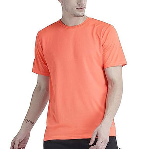 เสื้อยืดคอกลมแขนสั้น100% ผ้าคอตตอนพรีเมี่ยมแห้งเร็วสีพื้น - Product Image 6