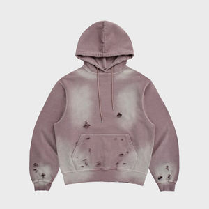 Sweats à capuche d'hiver pour hommes 100% coton Streetwear à fermeture éclair brodés pour un nouveau design Top Seller Faible MOQ Vente en gros Sunfaded - Product Image 1