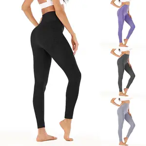 Leggings de gymnastique taille haute d'entraînement pour femmes Leggings de Yoga tissus doux ensemble de remise en forme de gymnastique Leggings très confortables