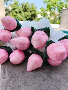 Sola madera Lotus brotes tela jazmín guirnalda hoja verde colgante de pared Natural Floral boda decoración del hogar - Product Image 5