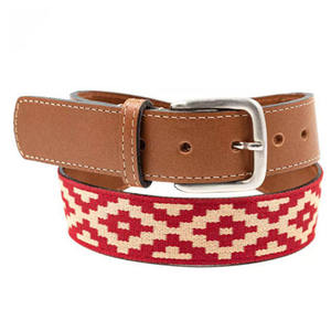 Cinturón de cuero artesanal estilo polo para hombre y mujer, diseño inspirado en la equitación, costuras duraderas, cómodo para actividades casuales al aire libre. - Product Image 1