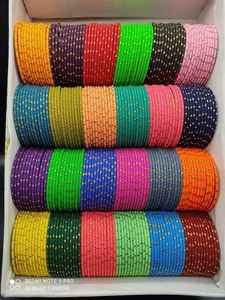 Professional Handcrafted Bridal Bangles Sets for Sale Top Trending Product Decorative Glass Bangles Set for Ladies - Product Image 6