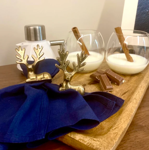 AK ห่วงรัดผ้าเช็ดปากทำจากโลหะรูปกวางเรนเดียร์ทำจากทองเหลืองโบราณ2ชิ้นสำหรับตกแต่งโรงแรม/ของตกแต่งโต๊ะ - Product Image 3