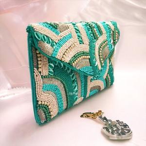 Primavera Verano transfronterizo nuevo hecho a mano con cuentas lentejuelas bolsa de algodón de mano moda HUSSAIN CARTESANÍA clásico colores mezclados playa - Product Image 6