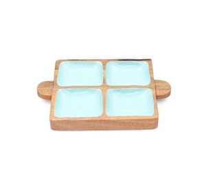 Plateau de forme carrée en bois plateau de service en bois plateau de petit déjeuner plateau en bois d'acaisa nouveau plateau de haute qualité pour la maison hôtel - Product Image 1