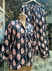 Conjunto de pijama de algodón de tigre negro, ropa de dormir suave para el verano, regalo perfecto para ella - Product Image 5