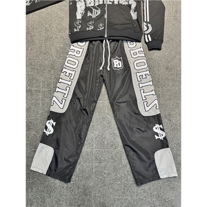 100% algodón ropa deportiva de invierno hombres chándal acampanado Streetwear secado rápido transpirable - Product Image 4