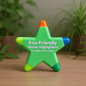 Set di Evidenziatori Ecologici Pentar, Accessori da Ufficio Verdi - Product Image 3