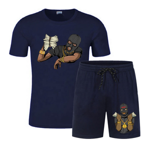 Custom Black Graphic <b>Shorts</b> Set <b>Men</b> Printed Streetwear <b>T</b> <b>Shirt</b> <b>and</b> <b>Shorts</b> Two Piece Summer Outfit - Product Image 3