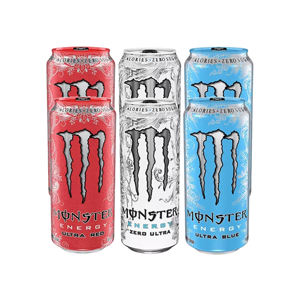 Ultra Blue Zero Sugar pour MonSter Energy Drink Goût rafraîchissant et regain d'énergie Low-Carb Emballé dans un sac en vrac et une bouteille - Product Image 3