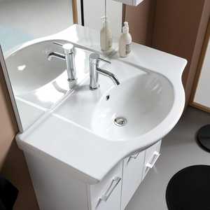 85cm Floor-Standing Bathroom Cabinet with Sink and <b>Mirror</b> White <b>Wall</b> Unit Ravenna Exported Bathroom <b>Sets</b> - Product Image 6