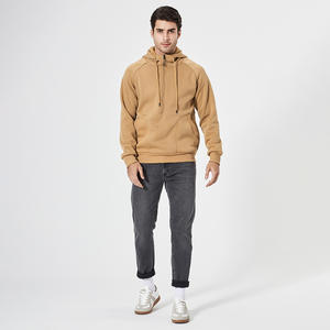 OEM hombres moda 100% poliéster pulóver invierno sudaderas y sudaderas con capucha sólido 1/4 cremallera logotipo personalizado ropa de hombre - Product Image 2