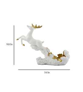 Élégant porte-bouteille de vin en résine blanche cerf Statue Nouveauté & Creative Home Bar Decor Wine Rack Stand - Product Image 5