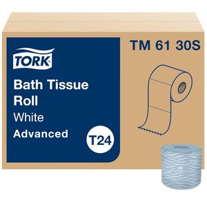 Papel Higiénico Tork Advanced Standard en Rollo, Blanco, 2 Capas, 500 Hojas/Rollo, 48 Rollos/Caja (TM6130S) - Product Image 1