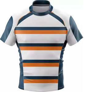 Maillot de rugby pour hommes en gros 100% combinaison d'entraînement en polyester à séchage rapide avec conception personnalisée caractéristique respirante avec logo de l'équipe - Product Image 5