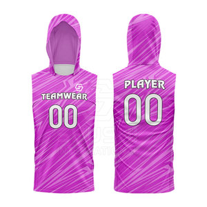 Secado rápido transpirable rendimiento deportes hombres 7on7 bandera fútbol sin mangas Sudadera con capucha de talla grande adulto personalizado - Product Image 5