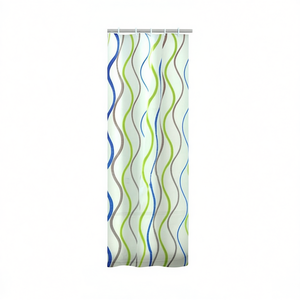 Rideau de douche en plastique multicolore LIANE (240x200cm) Modèle TVI 1343 2430 pour Gedy, taille polyvalente pour salles de bain - Product Image 2